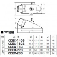 エンドカバー(コンパクト型・スクリュー釘付)CD単層波付管16用 CDEC-16GS (10個価格)の2枚目