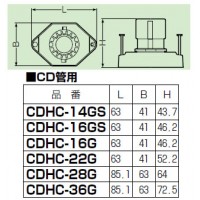 仮枠ブッシング(Gタイプ・コンパクト)CD単層波付管16用 CDHC-16GS (10個価格)の2枚目