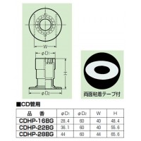 仮枠コネクタ(PC板用・Gタイプ)CD単層波付管16用 (100個価格)の2枚目