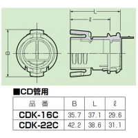 コネクタ(クイックタイプ)CD単層波付管16用 300個価格の2枚目