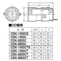 パチコン(コネクタGタイプ)CD単層波付管16用 CDK-16GCS 300個価格の2枚目