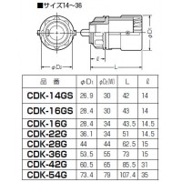 コネクタ(Gタイプ)CD単層波付管16用 (10個価格)の2枚目