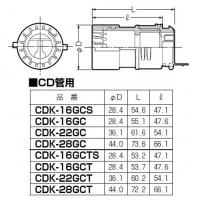 パチコン(コネクタGタイプ)CD単層波付管22用 CDK-22GC 200個価格の2枚目