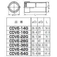 コンビネーションカップリング(Gタイプ)CD単層波付管14⇔VE管14 (100個価格)の2枚目