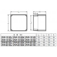 自在板付プールボックス(防水・深蓋)グレー CFVP-2012D(1個価格) 受注生産品の2枚目