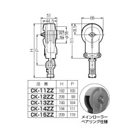 ケーブルカッシャー(メッセンジャーワイヤー用)10型(CK-15ZZ) (10個価格)の2枚目