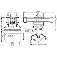 ケーブルカッシャー(アルミレール用)600型(CKA-603)(1個価格) 受注生産品の2枚目