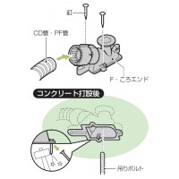 F・ころエンド(Gタイプ・アンカー付)PF管16用 (50個価格)の3枚目