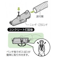 ニューF・ころエンド(スクリュー釘付)PF単層波付管16用 (100個価格)の3枚目