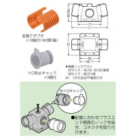 プラスエンド(Gタイプ・スクリュー釘なし)PF管22用 (10個価格)の2枚目