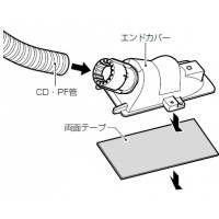 PC板用エンドカバー(Gタイプ・コンパクト型)PF管16用 (10個価格)の3枚目