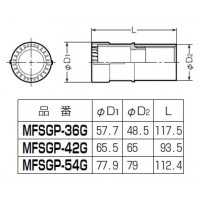 GPアダプター(Gタイプ・ねじ付)PF管36⇔厚鋼36 30個価格の2枚目