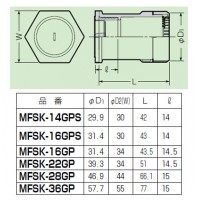 コネクタ(Gタイプ・防水型)ミラフレキSS14用 (10個価格)の2枚目