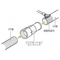 コンビネーションカップリング(Gタイプ)PF管14⇔VE管14 ベージュ (100個価格)の3枚目