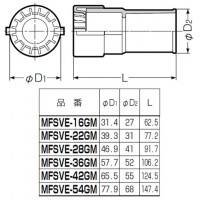 コンビネーションカップリング(Gタイプ)PF管22⇔VE管22 ミルキーホワイト (100個価格)の2枚目