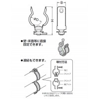 クリップ(ビス止めタイプ)溶融めっき仕様 PF管22用(20個価格)の2枚目