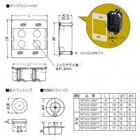 タイカブラック 耐火パネルボックス 深形 長さ107mm(1個価格)の2枚目