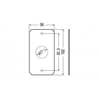 鉄製ブランクカバー(スイッチボックス1個用)径27.1ノックアウト(10個価格)の2枚目