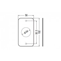 鉄製ブランクカバー(スイッチボックス1個用)径34貫通穴(10個価格)の2枚目