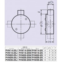 露出用丸形ボックス(平蓋・2方出)適合管VE14 グレー PVM14-2S (1個価格)の2枚目