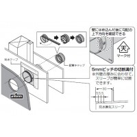 防水換気スリーブセット(防雨発泡シート付)壁厚105～153(10個価格)の3枚目