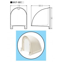 引込みカバーフード(クイックタイプ)ミルキーホワイト WKF-60CM (8個価格)の2枚目