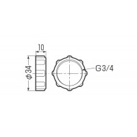 カラーロックナット ベージュ 22用(G3/4)(1箱・500個価格) 取寄品の2枚目