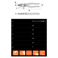 偏芯パワーペンチ 黒金 225mm 取寄品の2枚目