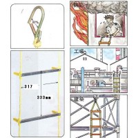 【代引不可】アルミ縄はしご（避難はしご）10ｍ【メーカー直送品】の1枚目