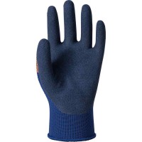 WORK GLOVES 天然ゴムコーティング手袋 ロック&フィット Mサイズ ネイビー&オレンジ 10双価格 取寄品の3枚目