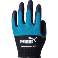 WORK GLOVES 天然ゴムコーティング手袋 ラジアルブレス ショート Mサイズ ブラック&ブルー 10双価格 取寄品の2枚目