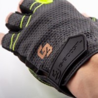 作業手袋 G-BOOST SHOCK GUARD フィンガーカット スチールグレー(Lサイズ) 5双価格 取寄品の4枚目