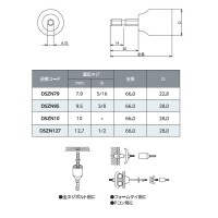 全ネジ用ソケット 適応ネジ10mm 取寄品の2枚目