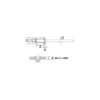 ブラインドリベット 丸頭 2.4mm 適正かしめ板厚3.2～6.4mm 65本入 取寄品の2枚目