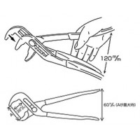 ウォーターポンププライヤ(バネ付) 250mmの2枚目